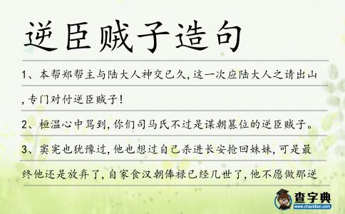 逆臣賊子造句