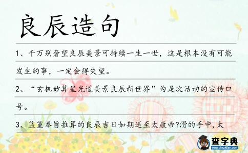 良辰造句