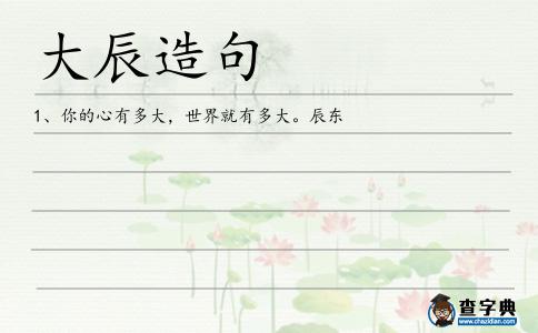大辰造句