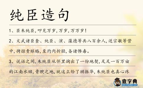 純臣造句
