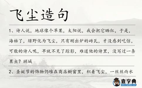 飛塵造句