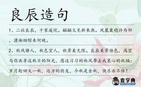 良辰造句