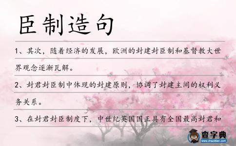 臣制造句