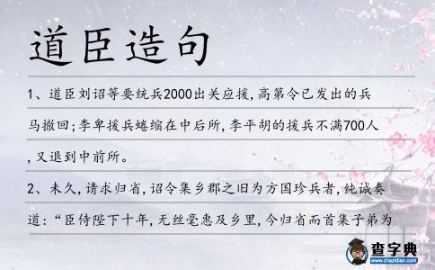 道臣造句