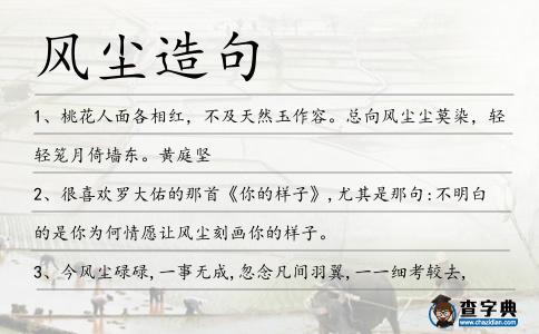 風塵造句
