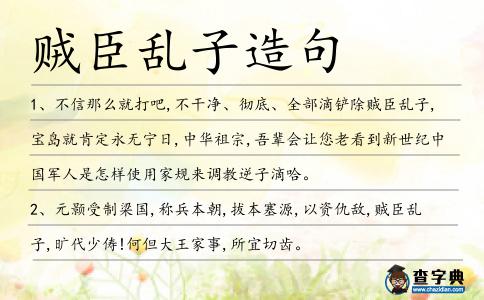 賊臣亂子造句