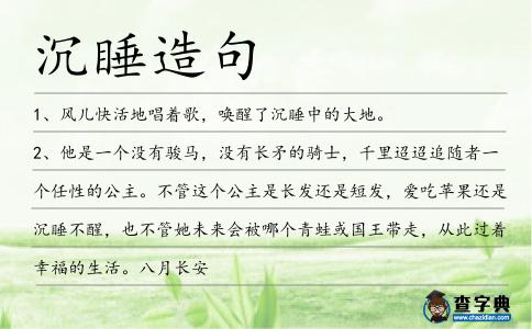沉睡造句