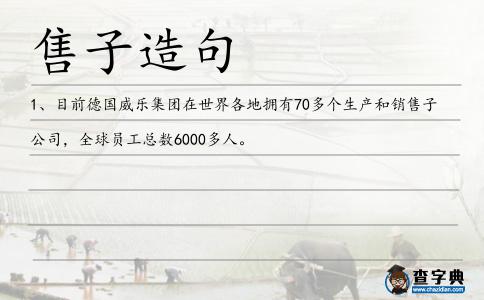 售子造句