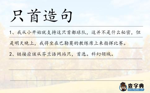 只首造句