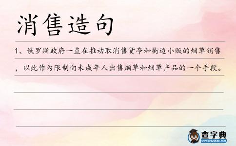 消售造句