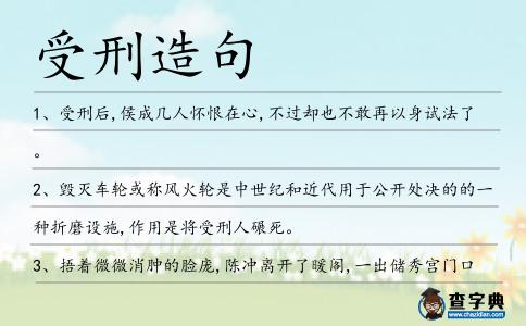 受刑造句