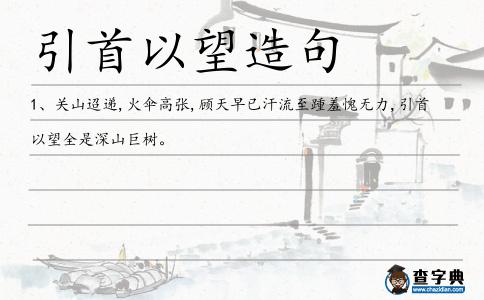 引首以望造句