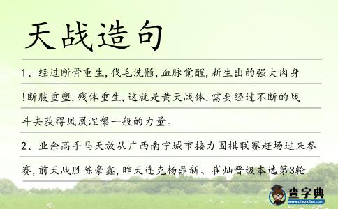天戰造句