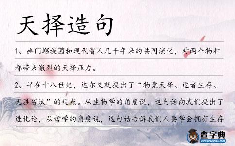 天擇造句