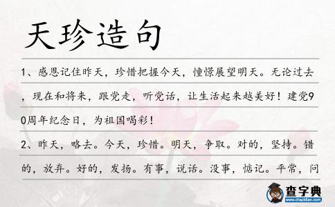 天珍造句