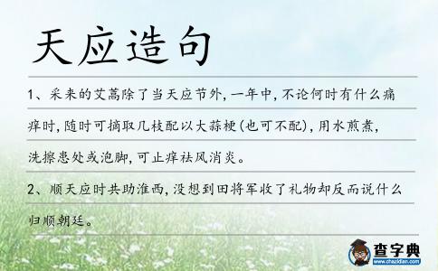 天應(yīng)造句