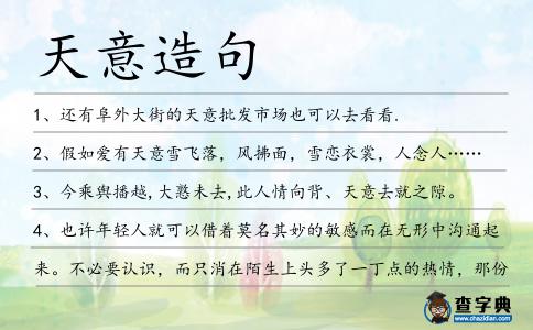 天意造句