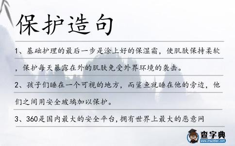 保護(hù)造句
