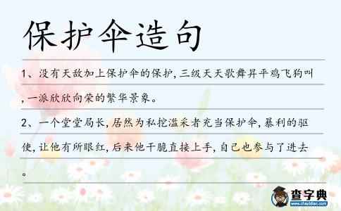 保護傘造句