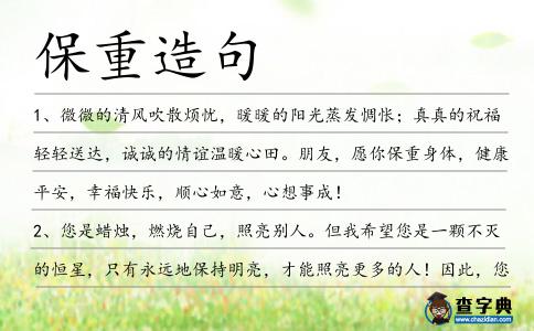 保重造句