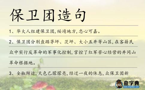 保衛團造句