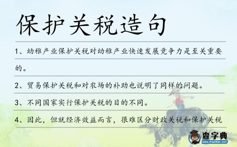 保護關稅造句