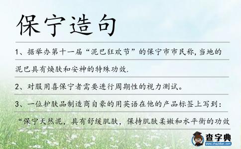 保寧造句