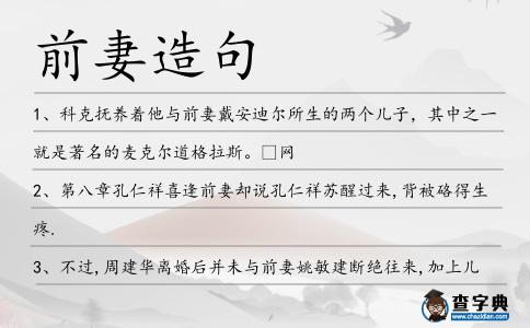 前妻造句