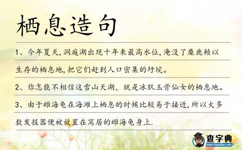 棲息造句