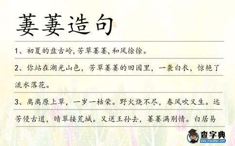 萋萋造句