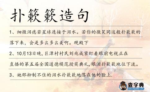 撲簌簌造句