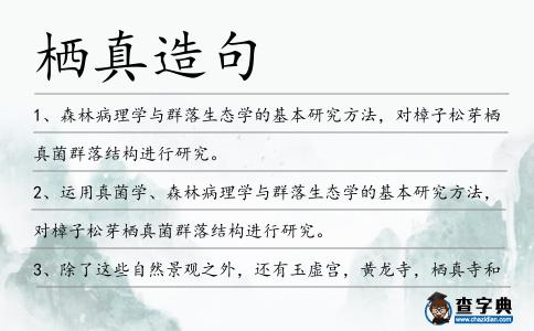 棲真造句