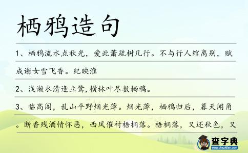 棲鴉造句