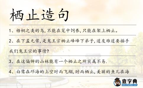 棲止造句