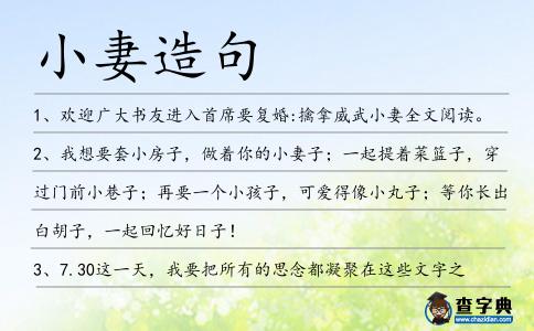 小妻造句