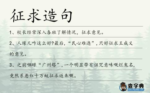 征求造句