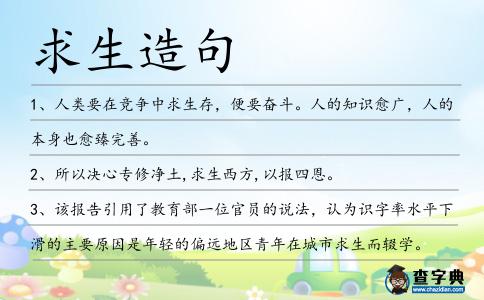 求生造句