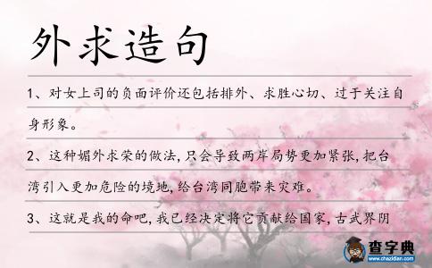 外求造句