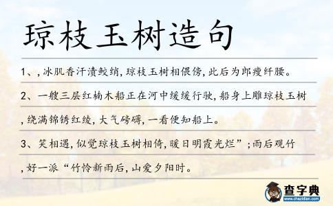 瓊枝玉樹造句