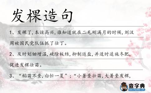 發棵造句
