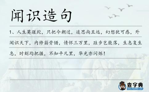 聞識造句