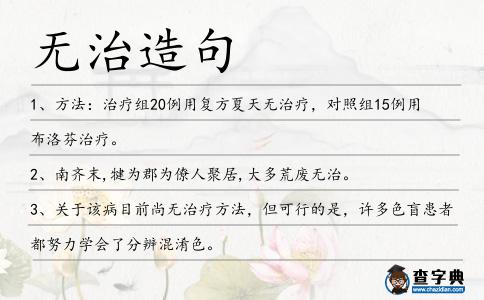 無治造句
