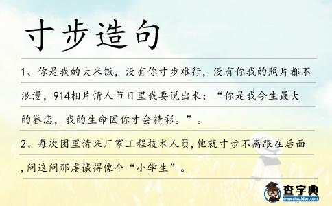 寸步造句