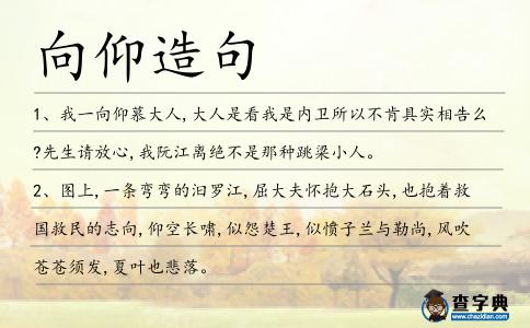 向仰造句
