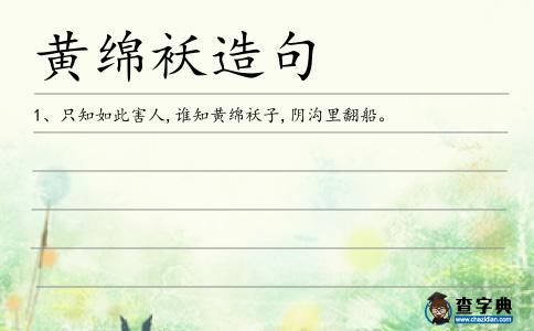 黃綿襖造句