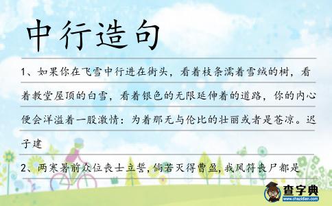 中行造句