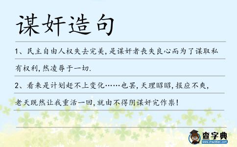 謀奸造句