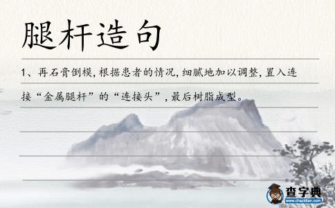 腿桿造句