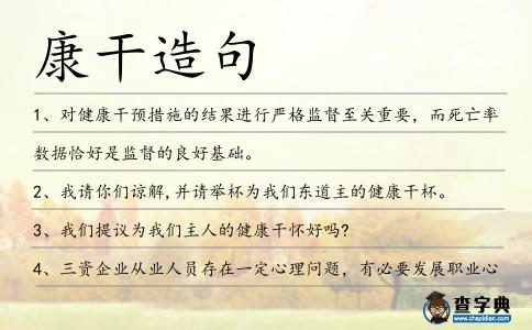 康干造句