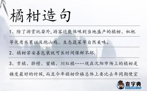 橘柑造句